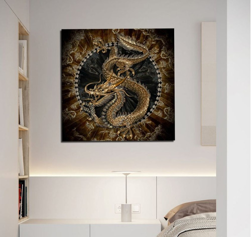 Vinilo Decorativo 45x45cm Drogan Feng Shui Arte Oriental