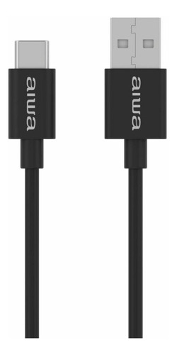 Cable Usb Tipo C Aiwa 1,5 Metros / Tecnocenter Color Negro