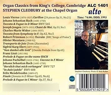 Cleobury Stephen Organ Classics From Kings College Chapel C