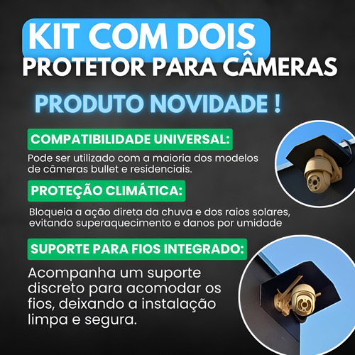 Protetor De Camera Segurança Kit C/ 2 Proteção Universal