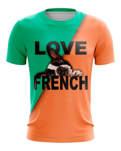 Remera Perro Bulldog Frances, Love French