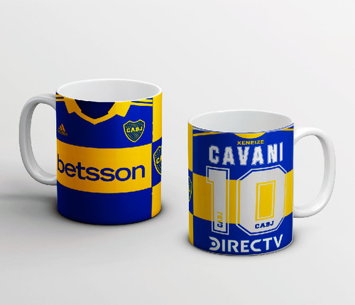 Taza Boca Juniors Personalizada Con Tu Nombre Nro14