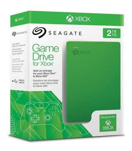 Disco Rígido Externo Seagate Exbox Stea2000403 2tb Verde