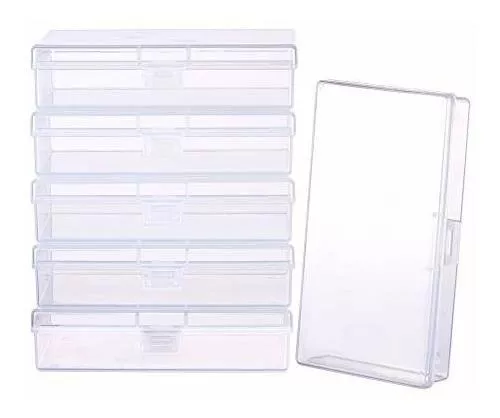 BENECREAT 6 Pack Clear Plastic Box Clear Storage Case Collection