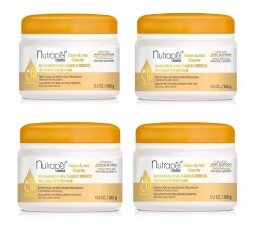 Kit 4 Pzs Tratamiento Mascarilla Nutrapel Cabello Reseco