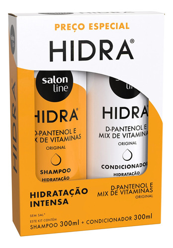 Salon Line Hidra Original Kit Shampoo E Condicionador 300ml