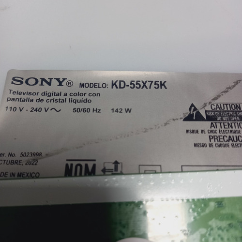 Tarjeta T-com Para Pantalla Sony Modelo Kd-55x75k (Usado)