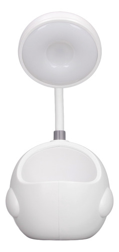 Lindo Portalápices Led De Escritorio Usb Blanco Con Tubo De