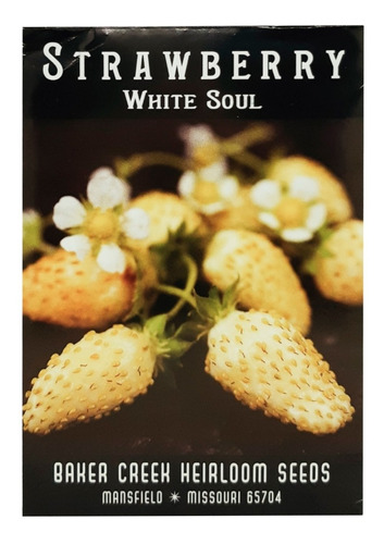 Baker Creek Heirloom Seeds Fresa Alpina White Soul 75semilla