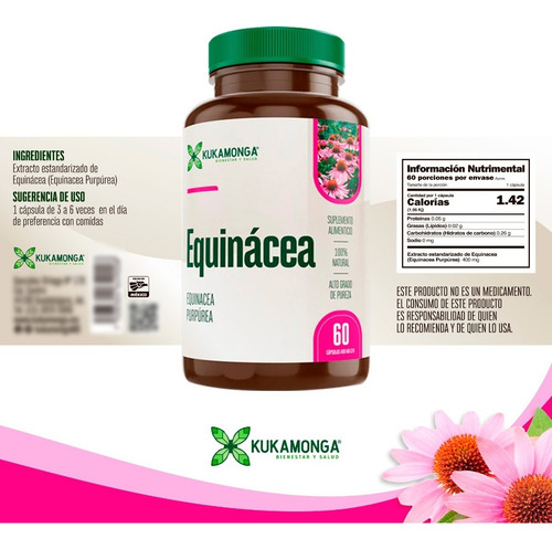 Equinacea - 60 Cápsulas Sabor Sin sabor