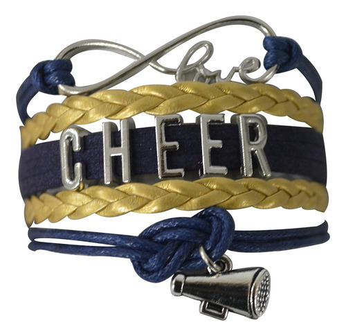 Cheer Charm Bracelet- Girls Infinity Love Joyas De Porristas