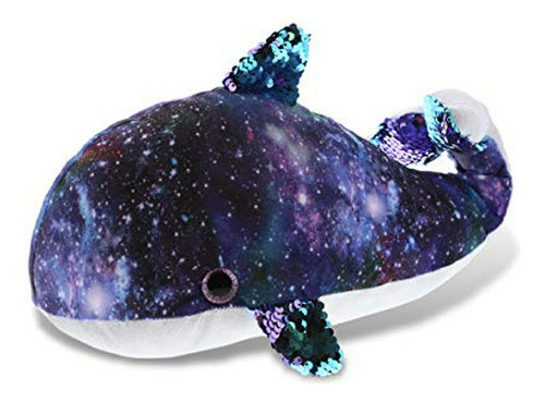 Dollibu Whale Space Flip Lente De Felpa De 13 Pulgadas, Volt