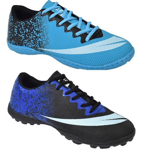 Kit 2 Pares Tenis Chuteira Futsal + Society Unissex Promoção