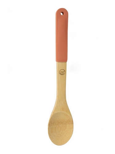 Cuchara Utensilio De Cocina Lisa Bambú Mango Silicón Ilko