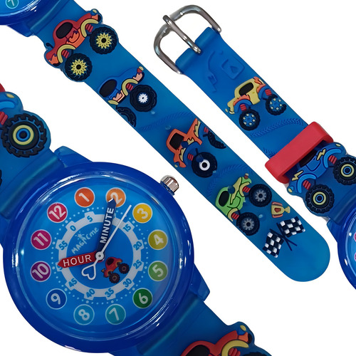 Relógio De Pulso Magicme Premium Com Corria De Silicone Cor Azul