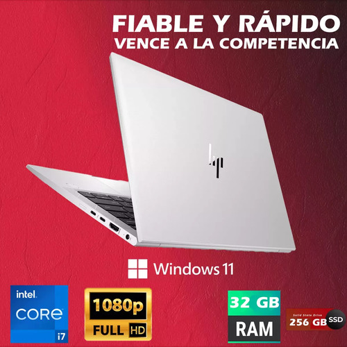 Ordenador portátil HP Elitebook Intel Core i7-10610U 32 GB de RAM 256 GB Win 11 Pro - Excelente (Reacondicionado)
