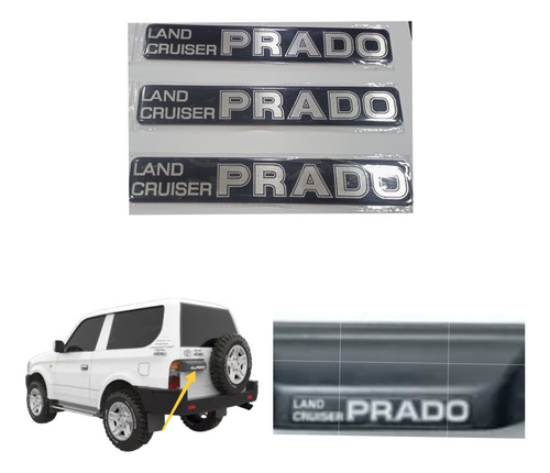 Emblema Letras Land Cruiser Prado De Toyota Meru Y Prado