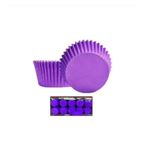 Pirotin Cupcake Nº8 Liso Violeta Caja X500