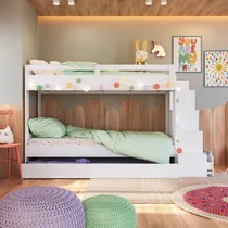 Comprar Cucheta Infantil Con Escalera De Boxes Y Cama Auxiliar