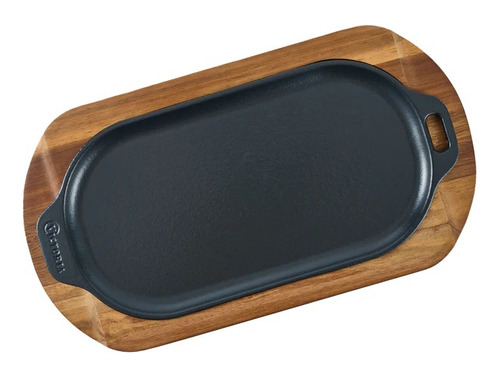 Bandeja Ovalada 34x17 Cm Victoria Con Base De Madera Nuevo