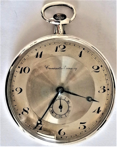 Reloj De Bolsillo - Chronometro Escasany - Caja De 64,60 Gr.
