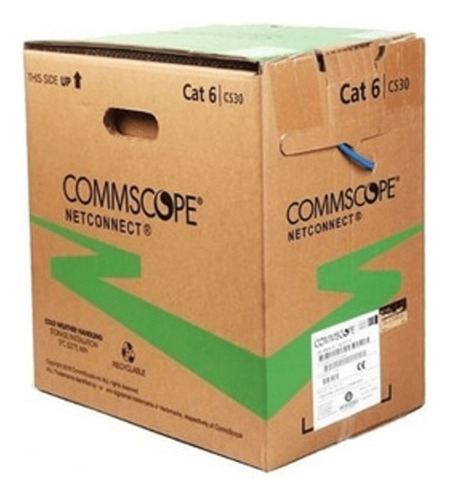 Bobina Utp Amp Commscope Cat 6 305mts Azul 1427071-6