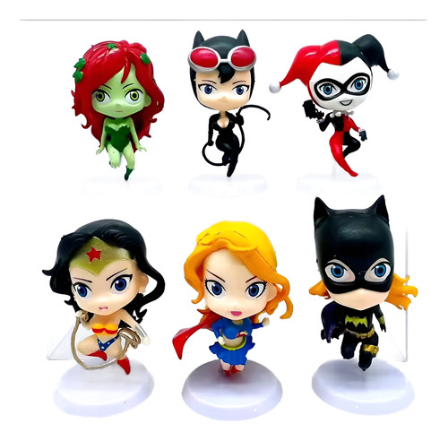 Set De Figuras Super Héroes Mujeres 6 Piezas