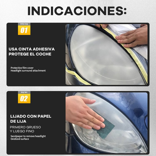 Kit De Restauración De Faros De Automóviles 200 Ml