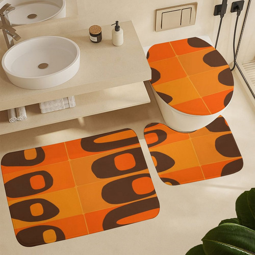Juego De Cortinas De Ducha Con Forma Geométrica Abstracta, N