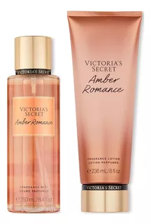 Kit Victoria's Secret Amber Romance Body Splash Más Cream