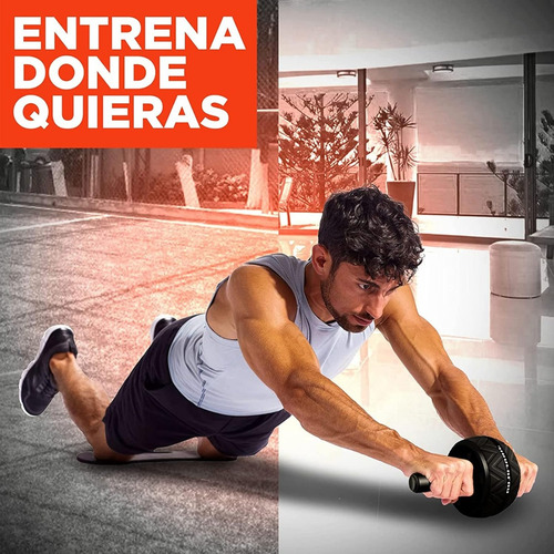 Rueda Abdominales Con Esterilla | Ejercicio En Casa Negro