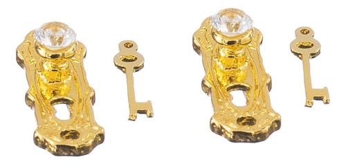 2 X 2 Pares De Perillas De Cristal En Miniatura Para Casa De