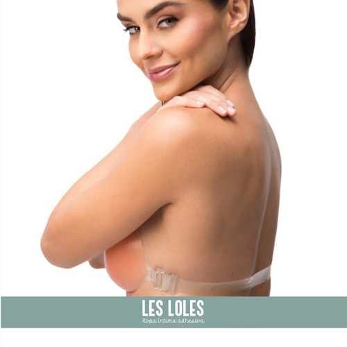 Imagen 2 de 10 de Corpiño Adhesivo Tiras Transparentes + Pezoneras, Les Loles