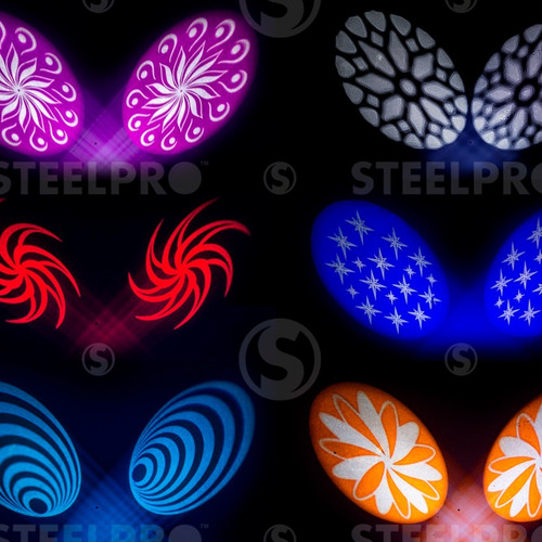 Imagen 6 de 6 de Cabeza Movil Case 2pza 120w Prisma Gobo Rotatorio Steelpro
