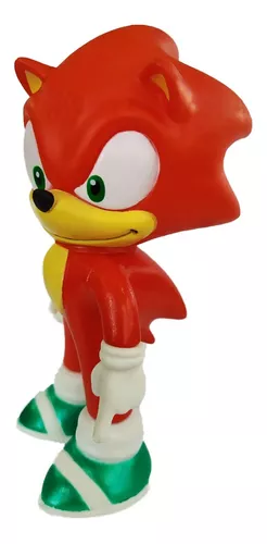 Boneco Sonic Vermelho Collection Com Caneca Personalizada - Super