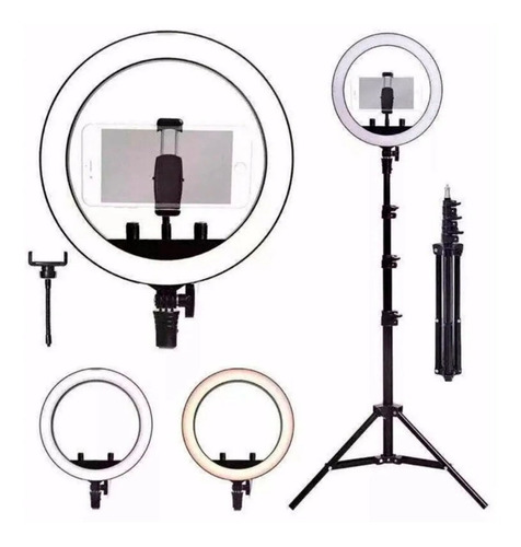 Imagen 2 de 3 de Aro De Luz 26 Cm Fotografia Iluminacion + Tripode 180 Cm