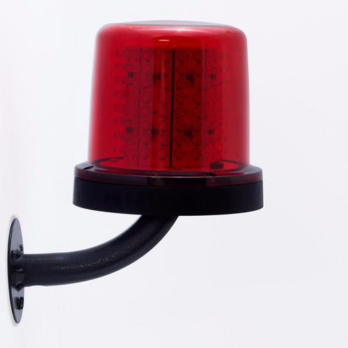 Giroflex Giroled Vermelho 128 Leds Suporte Parede 110/220v Alarme Emergência Casa Indústria Garagem Prédio