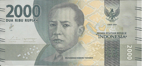 Indonesia 2000 Rupias 2016