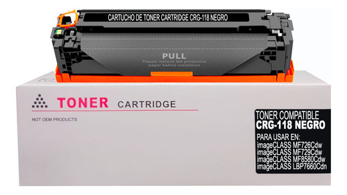 Toner Generico 118 Negro Para Canon Lbp7200cdn/mf8580cdw