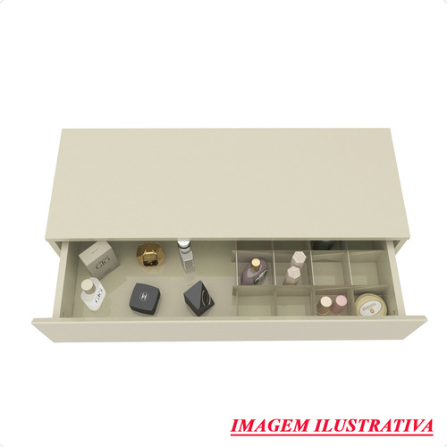 Estante Aparador Rack Suspenso Pequeno Nobre 80cm Off White