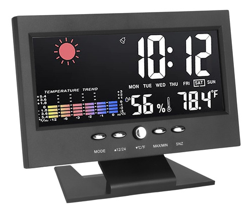 Reloj Despertador Digital Led Con Sensor Temperatura Velador