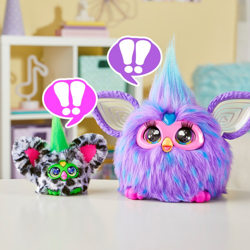 Furby Furblets Miniamigo Moo-boo Pelaje De Vaca Blanco Y Negro