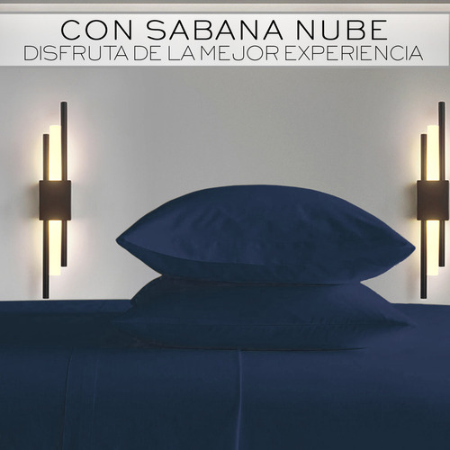 Juego de sábanas Nube Sabana Sabana King Size king color azul marino 1000 hilos - 4 packs