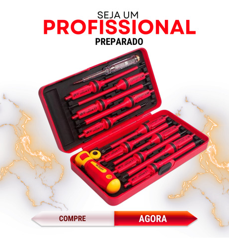 Jogo Chave Isoladas 1000v Kit 14 Und Com Imã Profissional
