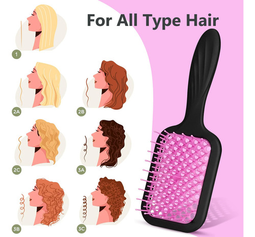 Shinlea Cepillo Para El Pelo Sin Tirones, Para Cabello Húmed