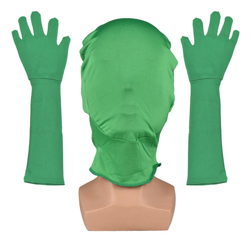 Guantes Chroma Key Mask Verdes Con Capucha Chromakey Invisib