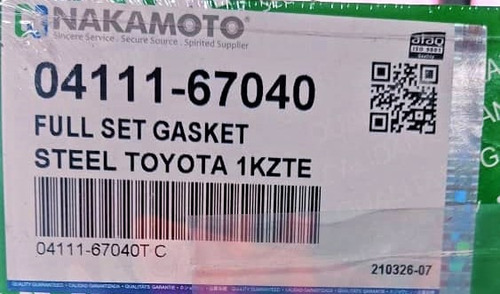 Empacadura Completa Toyota 1kz-te  67040