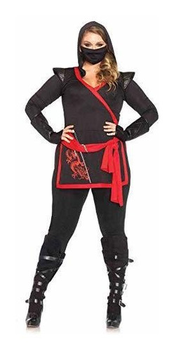 Mujer S Plus Tamaño 4 Pieza Ninja Assassin Traje