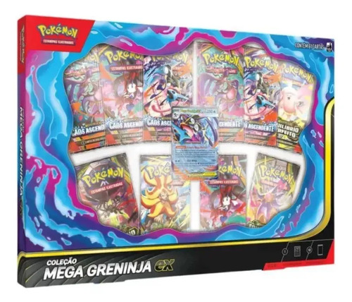 Pokémon TCG Box Mega Greninja ex Coleção Original Copag Portugues