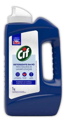 Cif Detergente Em Pó Sabão Maquina Lava Louças 1kg